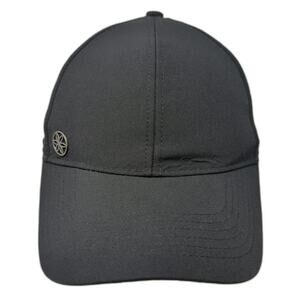 Athleta Baseball Cap Black One Size Hat Performance Laser Cut Strapback Floral